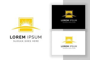 zon logo teken symbool ontwerpsjabloon. creatieve zon logo illustratie. vector