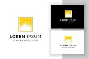 zon logo teken symbool ontwerpsjabloon. creatieve zon logo illustratie. vector