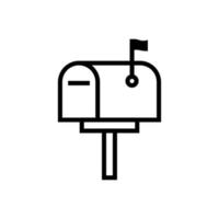 mailbox pictogram eenvoudig ontwerp vector