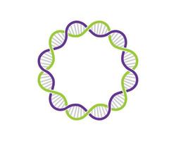 circulair dna met wetenschapslogo vector