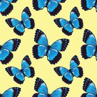 bloemen en vlinders kleurrijk naadloos patroon vectorontwerp vector