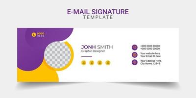 modern e-mailhandtekening zakelijk creatief voettekstsjabloonontwerp. vector