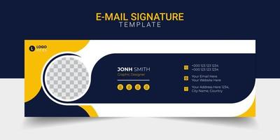 modern e-mailhandtekening zakelijk creatief voettekstsjabloonontwerp. vector