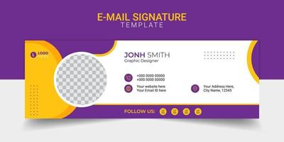 e-mailhandtekening modern creatief zakelijk voettekstsjabloonontwerp. vector
