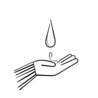 hand getrokken doodle opslaan water pictogram illustratie vector