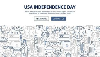 bannerontwerp voor onafhankelijkheidsdag in de VS vector