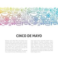 cinco de mayo lijnsjabloon vector