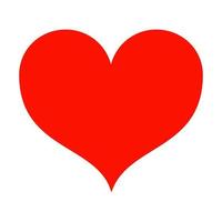 rood hart platte illustration.valentine's day, bruiloft, lgbt.symbol of love.vector illustration vector