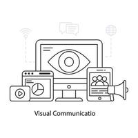 trendy ontwerpillustratie van visuele communicatie vector