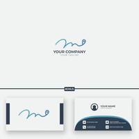 minimalistisch blauw locatie- en pinkaarten-logo vector