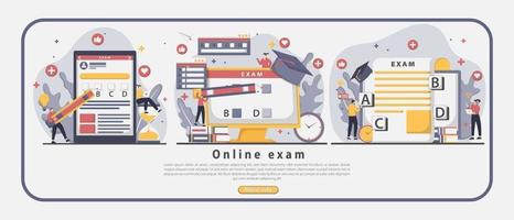 vector illustratie online onderwijs bestemmingspagina concept