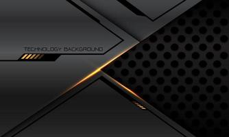 abstract grijs metallic zwart cyber lijn geel licht geometrisch ontwerp moderne technologie futuristische achtergrond vector