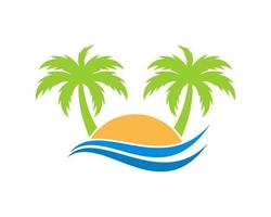 strand reizende plaats logo vector