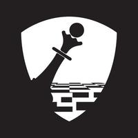 vectorillustratie. schaakclub logo ontwerp. vector