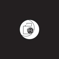 abstracte camera logo vector ontwerpsjabloon voor professionele fotograaf of fotostudio