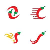 roodgloeiend chili-logo decorontwerp vector