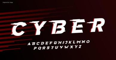 futuristisch cyberpunk-typografieontwerp, sci fi glitch cyberpunk-ontwerp vector