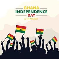fijne ghana onafhankelijkheidsdag vector