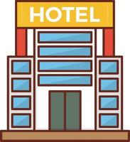 hotel vectorillustratie op een transparante achtergrond. premium kwaliteit symbolen. vector lijn egale kleur pictogram voor concept en grafisch ontwerp.