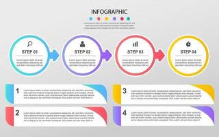 zakelijke infographic ontwerpsjabloon met opties, stappen of processen. kan worden gebruikt voor workflowlay-out, diagram, jaarverslag, webdesign vector