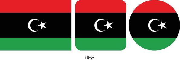 vlag van libië, vectorillustratie vector
