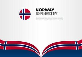 Noorwegen onafhankelijkheidsdag achtergrond poster voor nationale viering vector