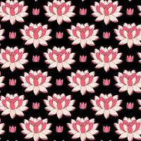 rode roos lotusbloem naadloos patroonontwerp vector