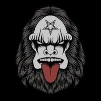 bigfoot black metal vectorillustratie vector