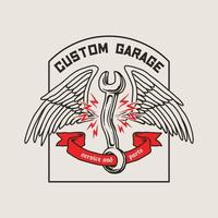 illustratie vector garage motorclub logo badge