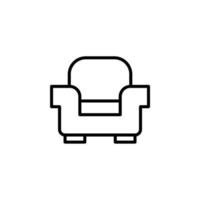 stoel, stoel lijn pictogram, vector, illustratie, logo sjabloon. geschikt voor vele doeleinden. vector