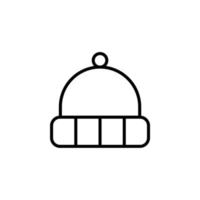 beanie lijn pictogram, vector, illustratie, logo sjabloon. geschikt voor vele doeleinden. vector