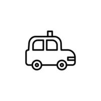 taxi, reizen, vervoer lijn pictogram, vector, illustratie, logo sjabloon. geschikt voor vele doeleinden. vector