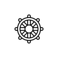 roer, nautische, schip, boot lijn pictogram, vector, illustratie, logo sjabloon. geschikt voor vele doeleinden. vector