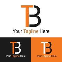 tb tekst logo ontwerp-minimaal logo icoon vector