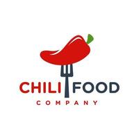 rode chili eten logo ontwerp uw bedrijf vector