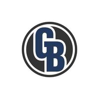 cirkel logo met letter gb vector