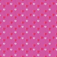 kleine roze ballon en harten roze patroon achtergrond naadloos vectorontwerp vector