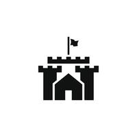 kasteel huis logo vector ontwerp