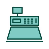 Contant geld teller pictogram ontwerp vector