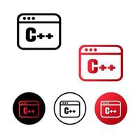 c taalcode pictogram illustratie vector