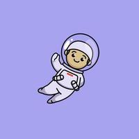 moslim jongen astronaut vector