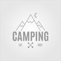 outdoor camping-logo. wandelen in bergen en bossen vector