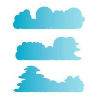 blauwe wolkenlandschap set vector
