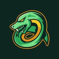 adder slang mascotte logo ontwerp vector