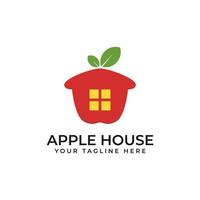 appel huis logo vector illustratie ontwerp