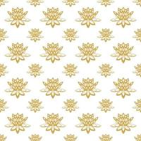 vintage luxe lotus naadloos patroon vector
