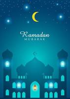 illustratie voor de maand ramadan vector