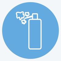 spray icoon in trendy blauwe ogen stijl geïsoleerd op zachte blauwe achtergrond vector