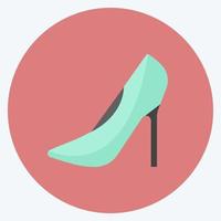 stiletto's pictogram in trendy vlakke stijl geïsoleerd op zachte blauwe achtergrond vector