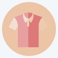 casual shirt pictogram in trendy vlakke stijl geïsoleerd op zachte blauwe achtergrond vector